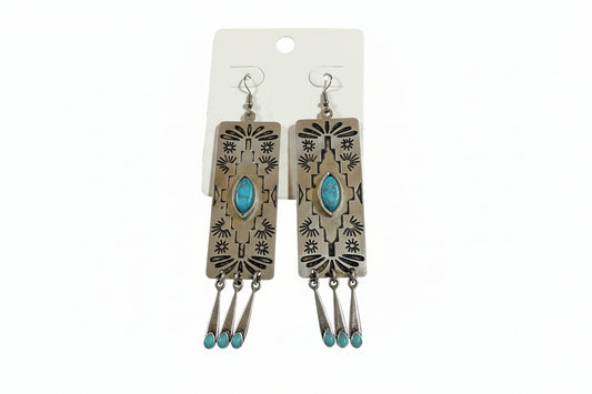 Rectangle Stamped Earring