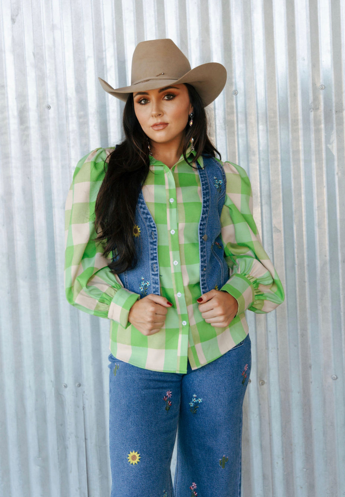 TH11 GREEN GINGHAM (7 Piece)