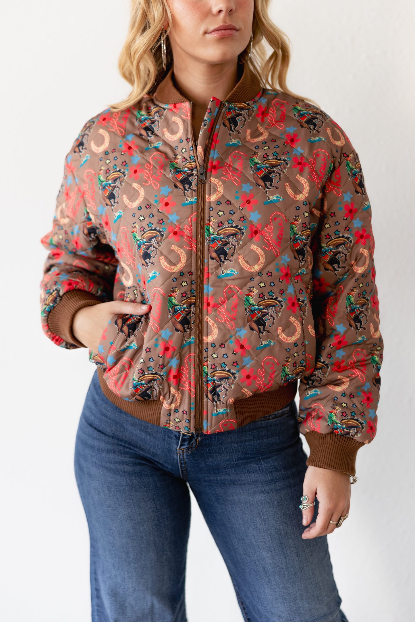 TH2412 TAUPE YEEHAW BOMBER JACKET (7 PIECE)