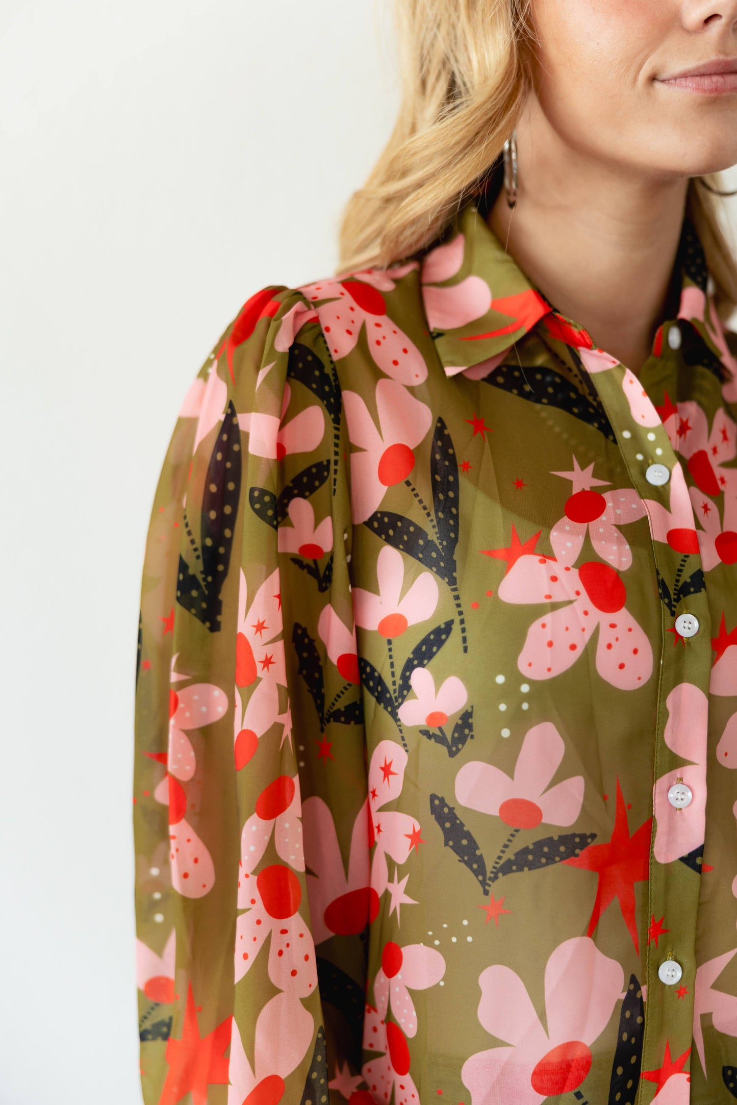 TH11 DOT FLOWER BLOUSE (7 Pieces)