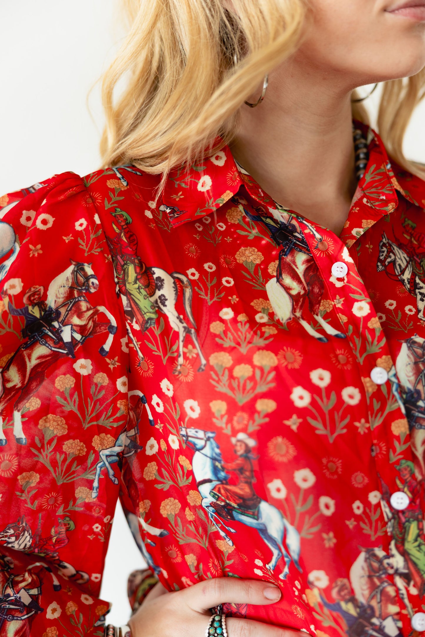 TH11 RED COWBOY BLOUSE (7 Pieces)