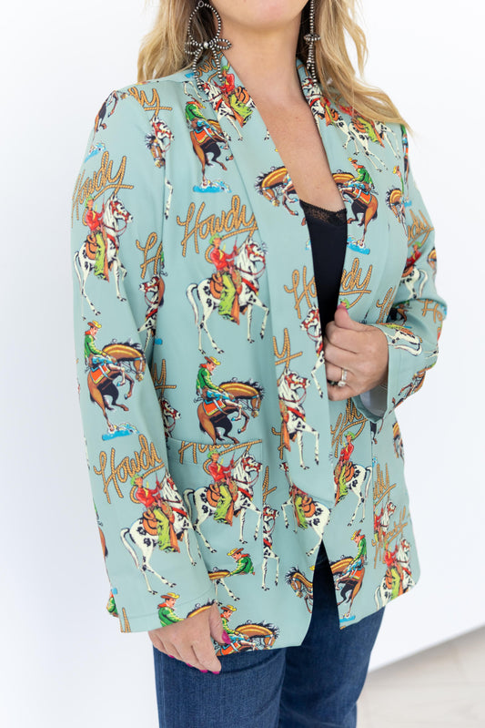 TH1200 S153 TEAL HOWDY BLAZER (1 Piece)