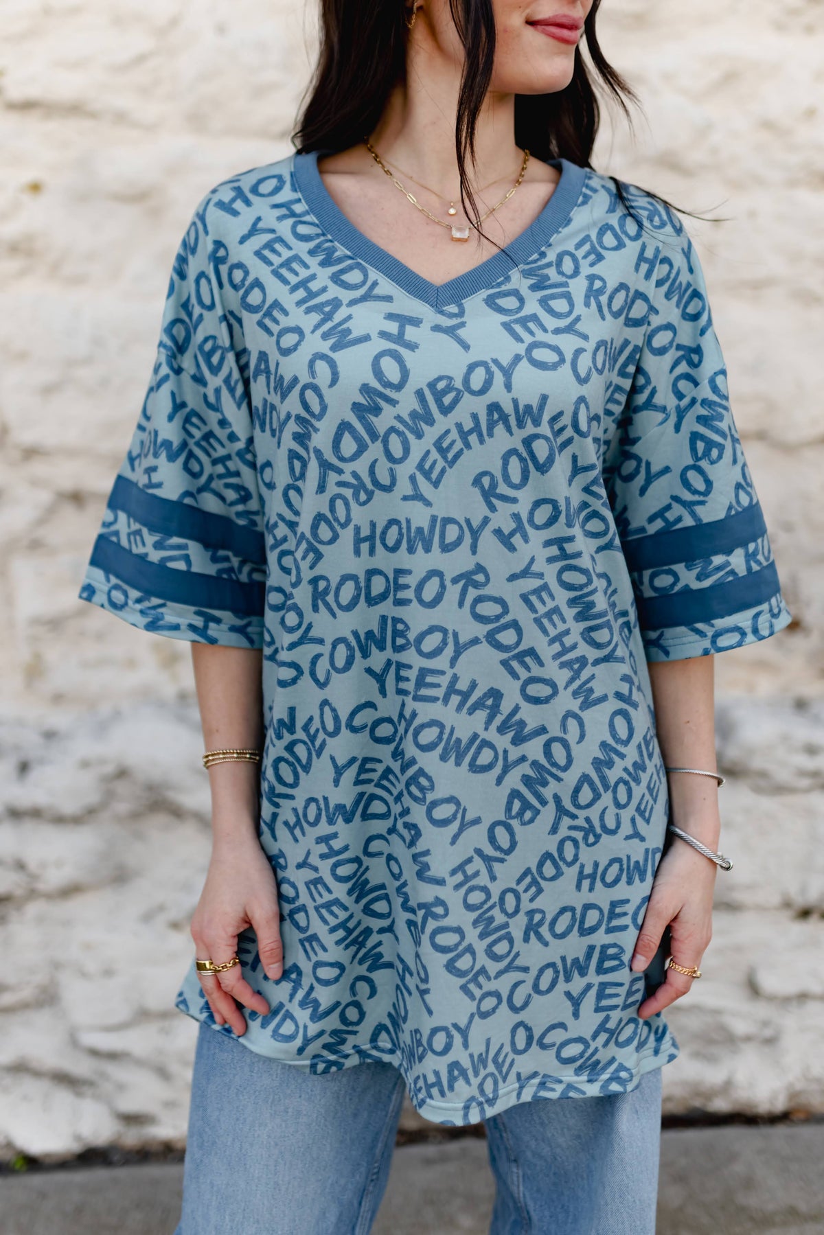 VR2 HOWDY COWBOY TEXT JERSEY (7 PIECE- WOMEN)
