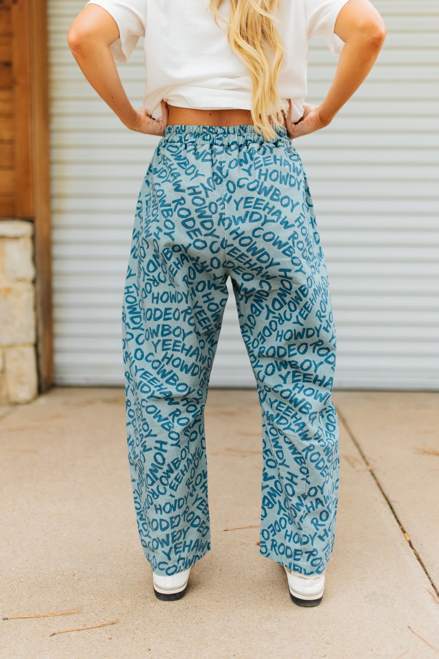 TH2107 S206 HOWDY PRINT BARREL PANT (1 Piece)