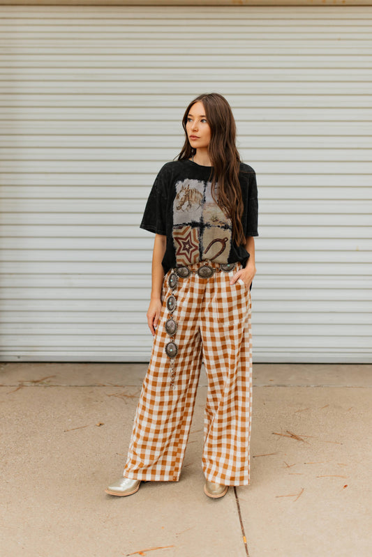 TH2109 BROWN GINGHAM PANT (7 Piece)