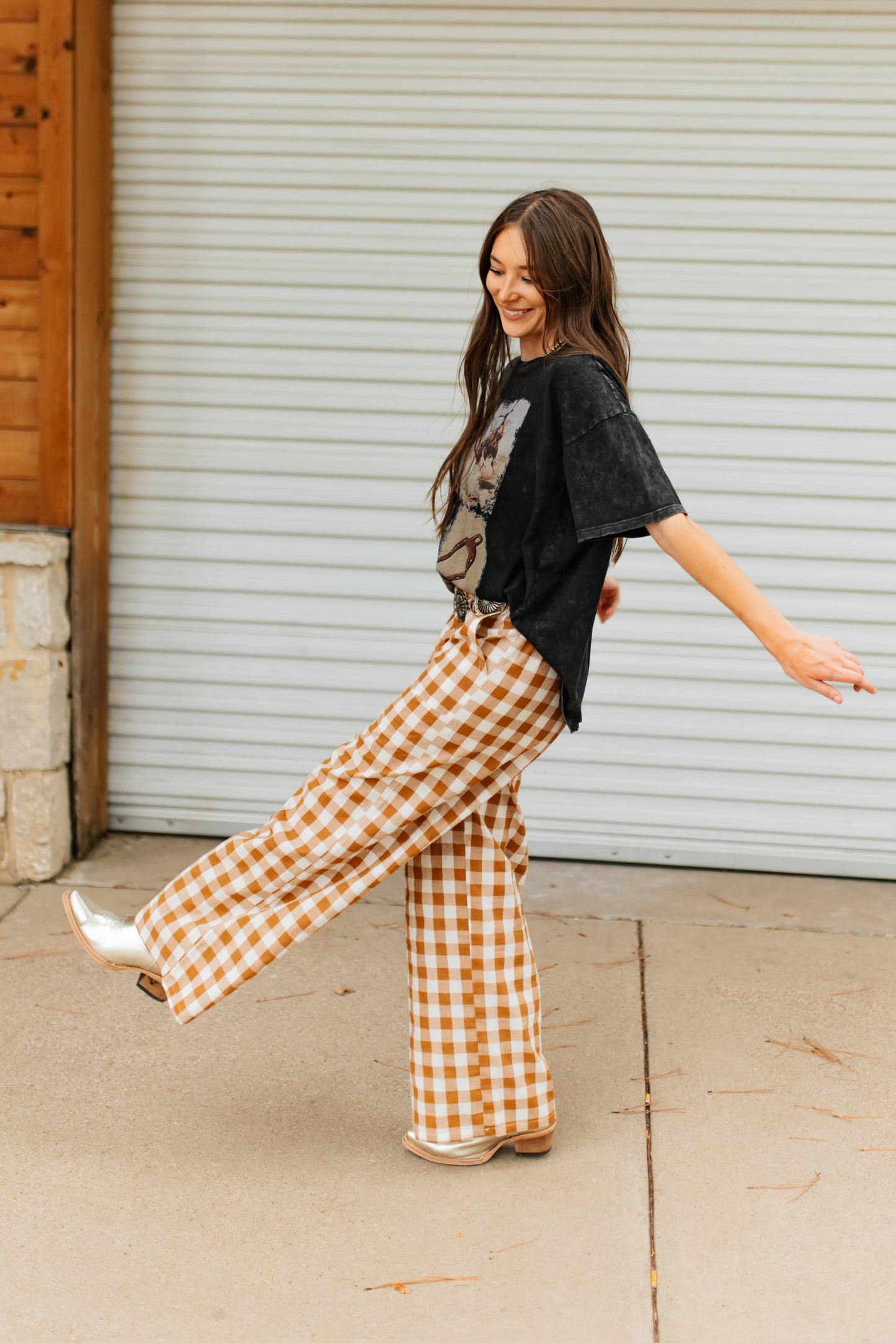 TH2109 BROWN GINGHAM PANT (7 Piece)