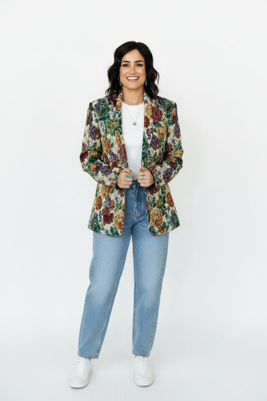 TH1200 FLORAL BLAZER WEAVED (7 Piece)