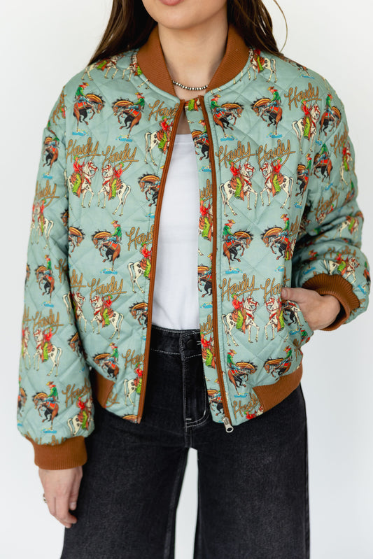TH2412 TEAL HOWDY BOMBER JACKET (7 PIECES)