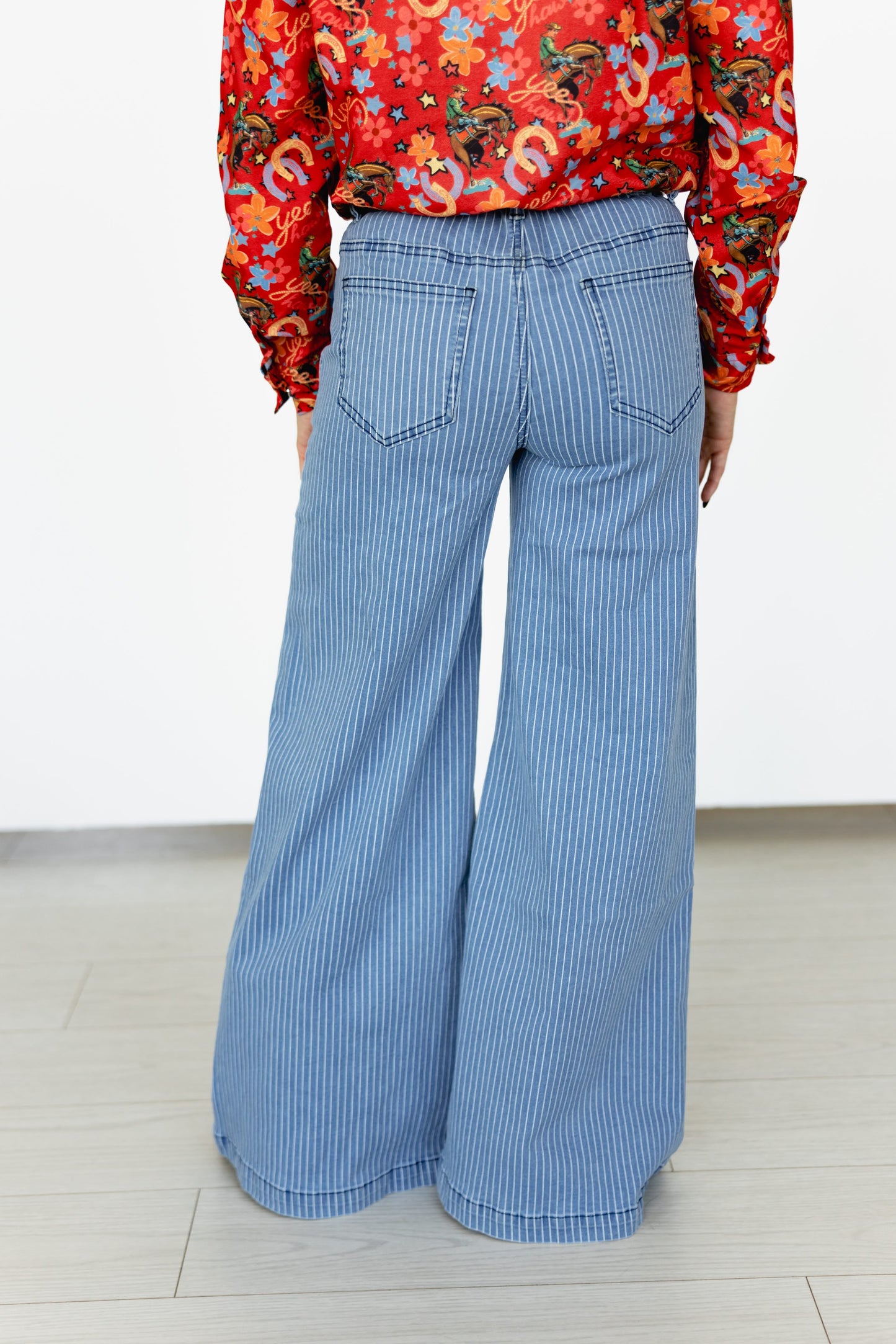 TH014 STRIPED WIDE LEGGED JEAN (7 Piece)