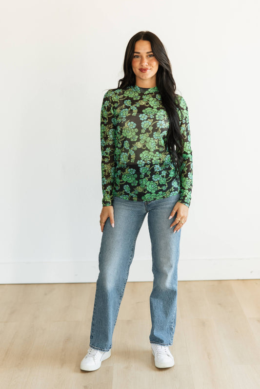 TH1221 GREEN FLORAL (7 Piece)