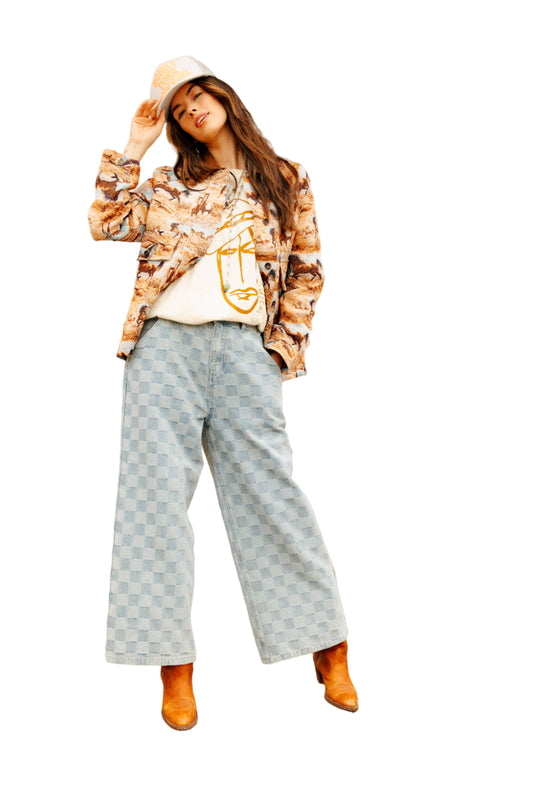 TH2110 Denim Check Pant (7 Piece)