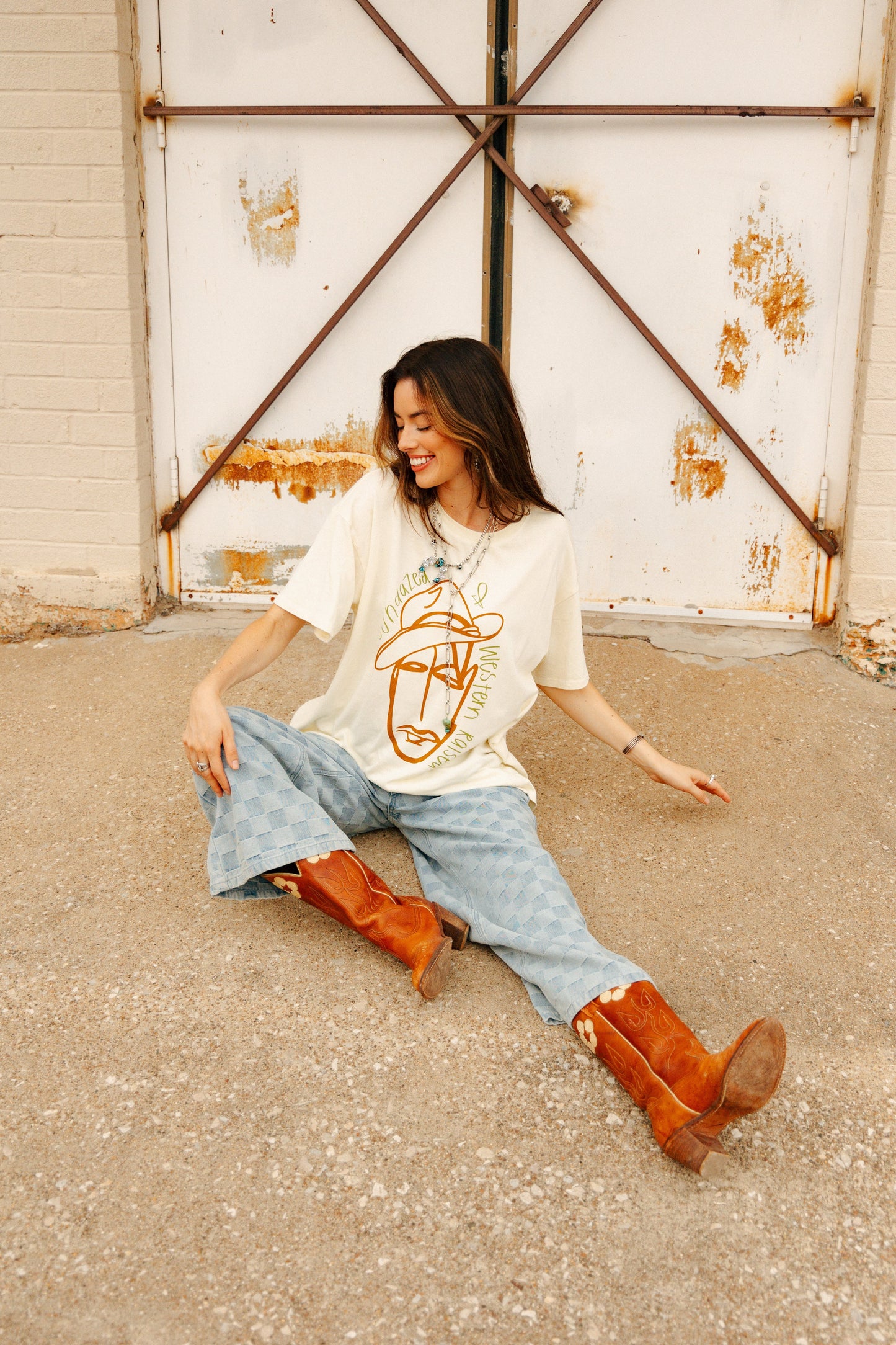 VR312 S365 SUNDAZED & WESTERN RAISED GRAPHIC TEE (1 Piece)