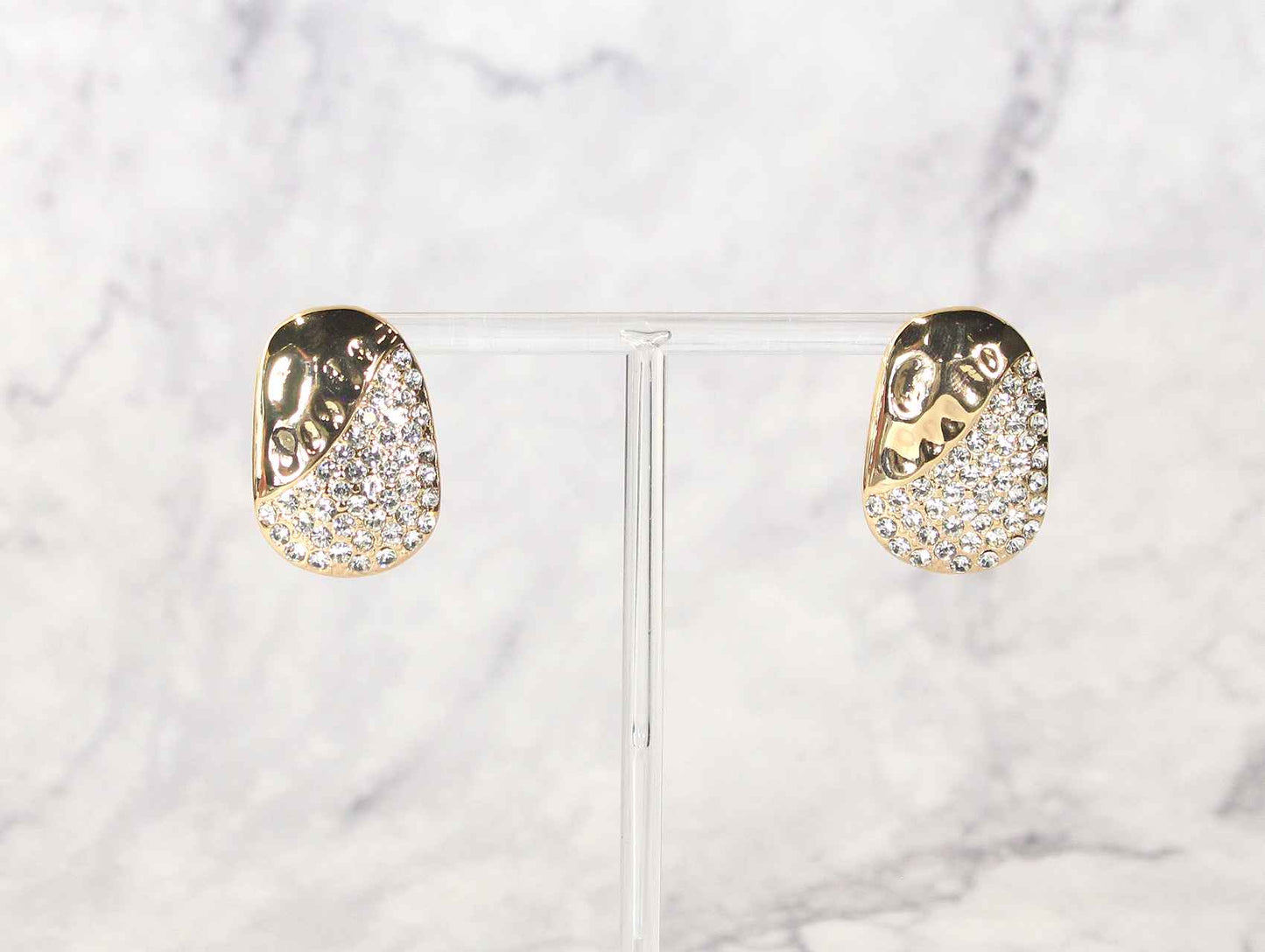 1717 h19Gold Statement Stud Earrings