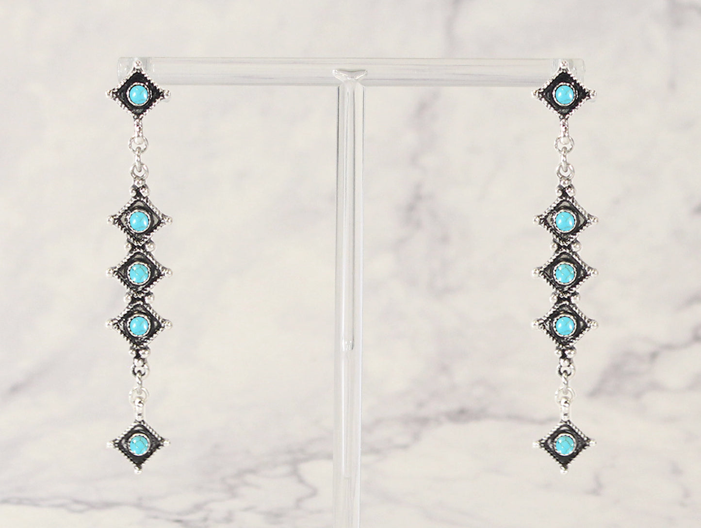 2116 H77 WESTERN SQUARE CLUSTER DANGLE ER TURQ