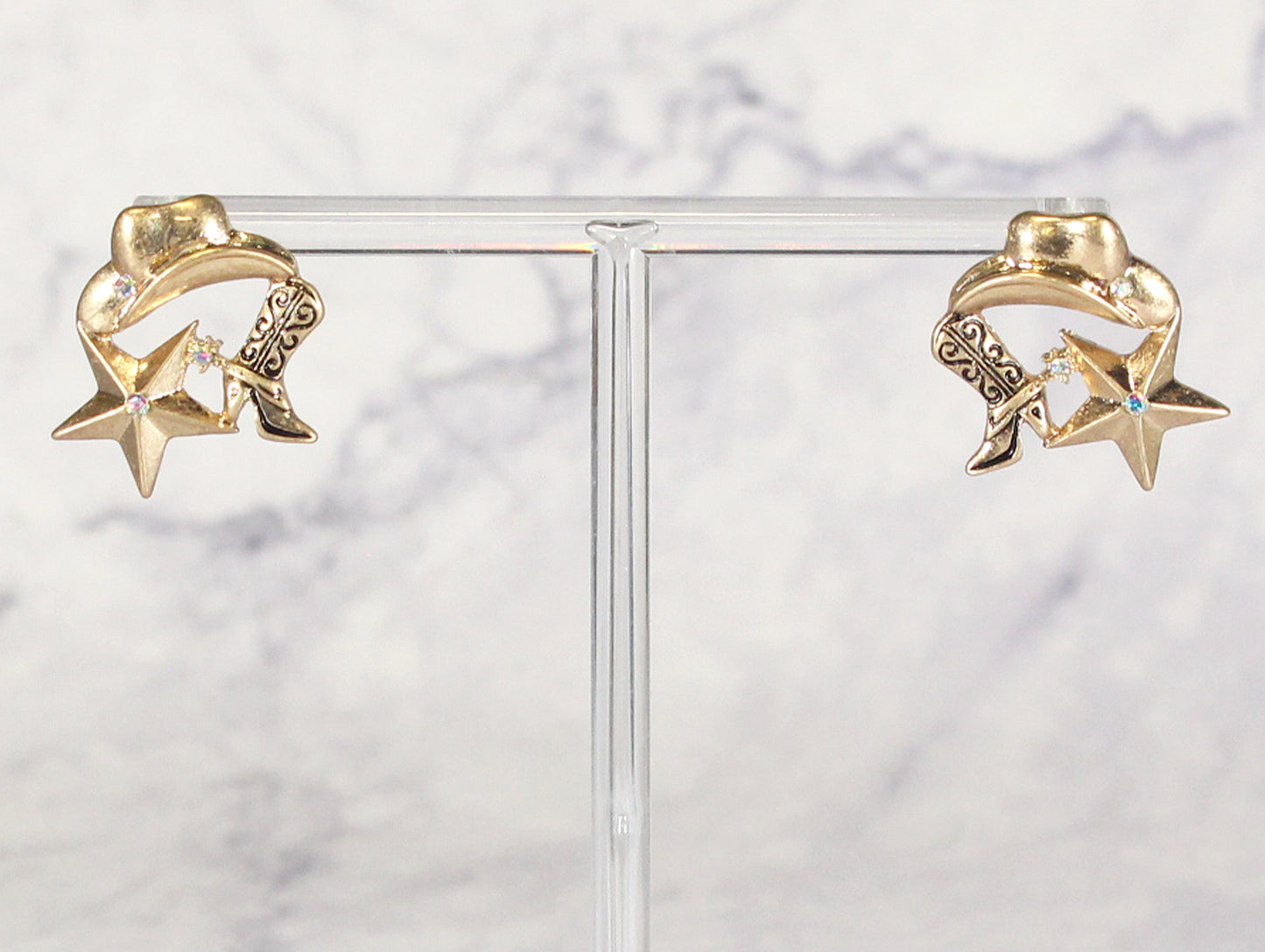 2436 H23 GOLD WESTERN MIXED STUD ER FASHION