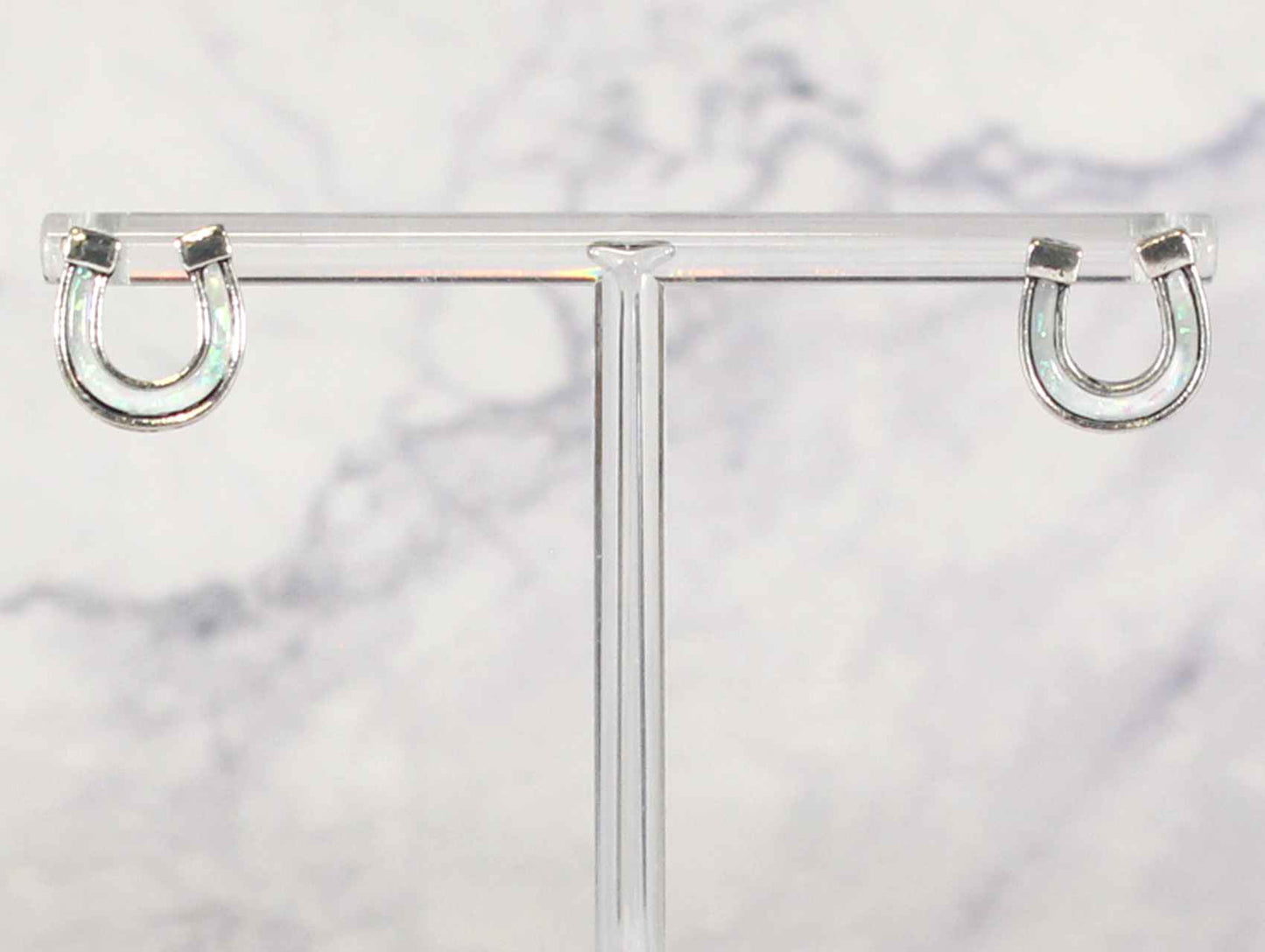 2362 R3-58 HORSE GROOVE OPAL EARRINGS