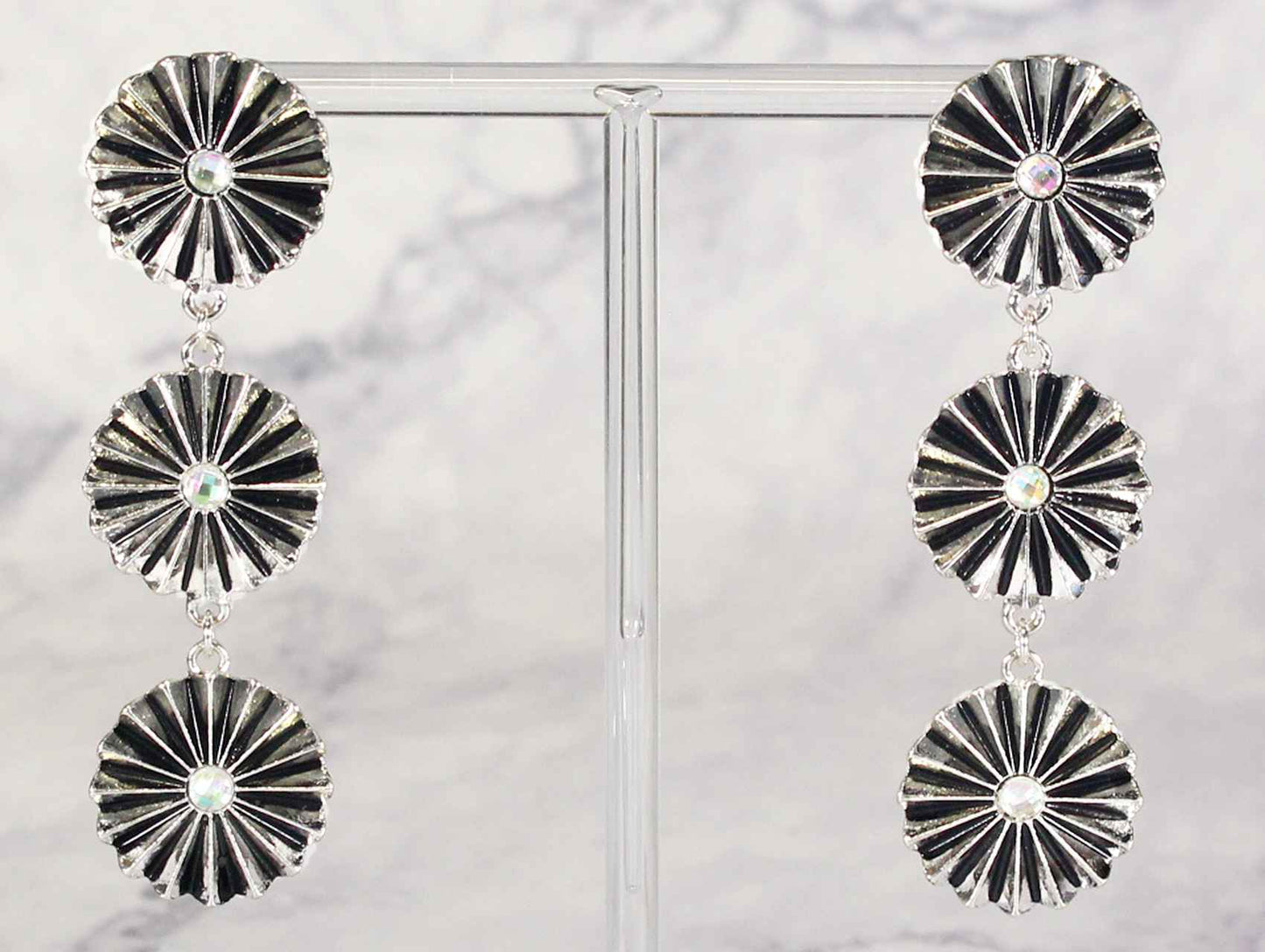 2374 H205 TWISTED TEXTURED TEARDROP EARRINGS