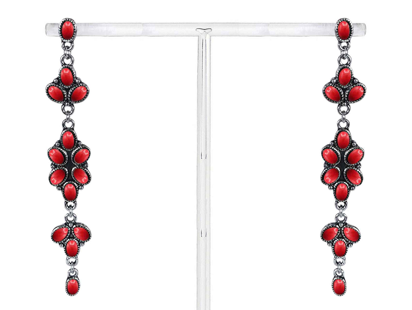 2897 RED WESTERN CLUSTER DANGLE ER R1-162