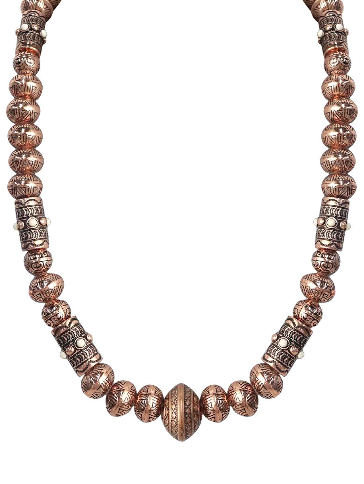 1692 H169 COPPER AND SILVER BEADED NL