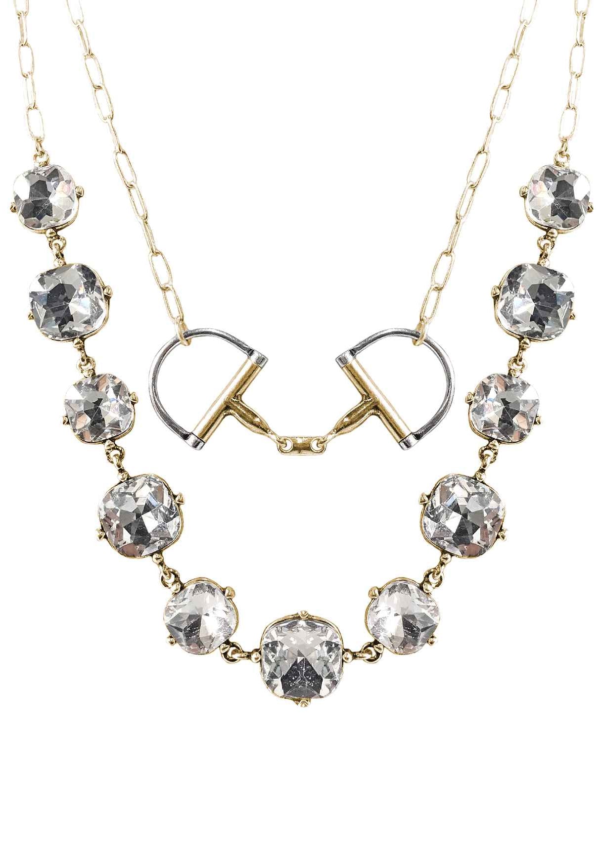 1888 LAYERED SNAFFLE BIT 18" NECKLACE