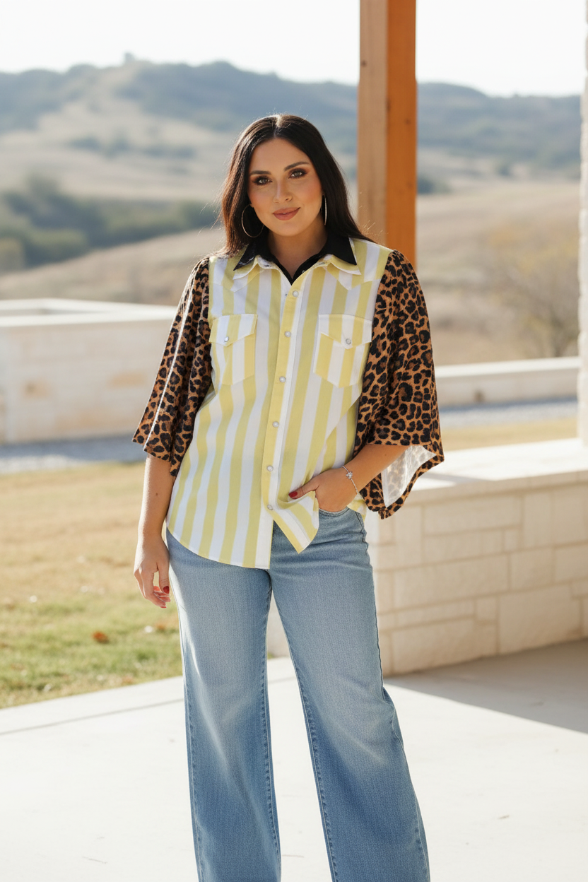 TH102 MIXED YELLOW STRIPE(7 Piece)