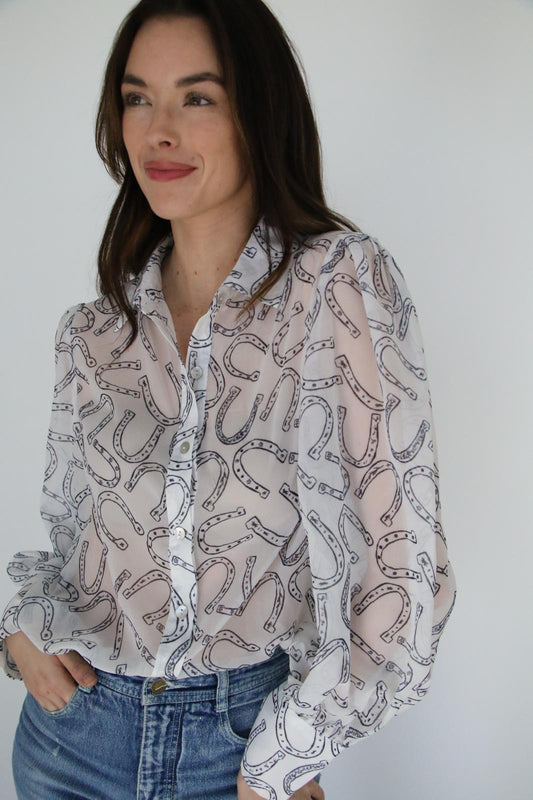 TH11 HORSESHOE WHITE BLOUSE (7 Piece)