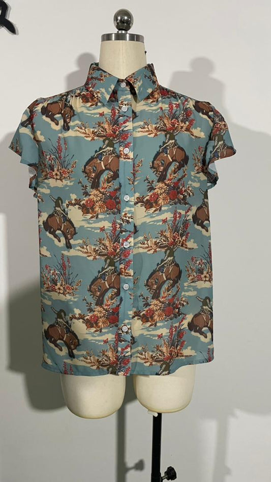 TH199 FLORAL BUCKING HORSE (7 Piece)