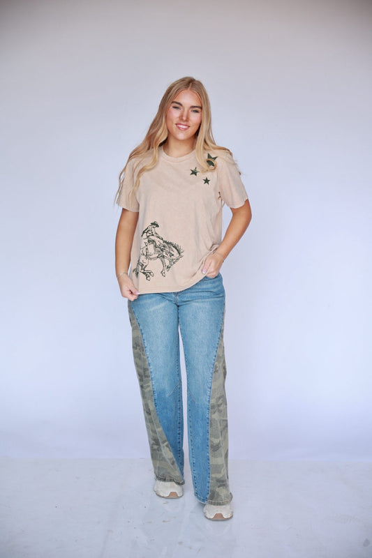 TH043 Camo Inlay Jean 2