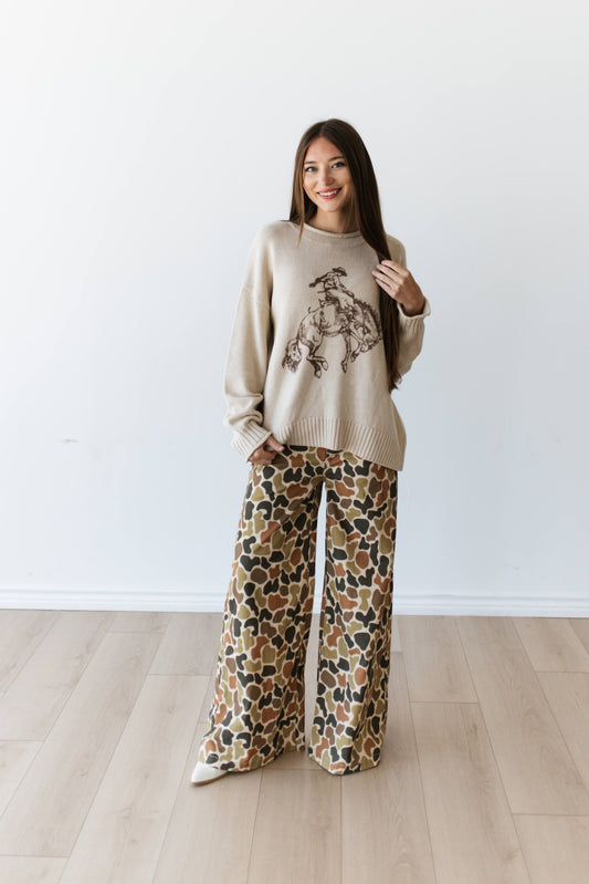 TH8772 BEIGE COWBOY SWEATER (7 PIECE)