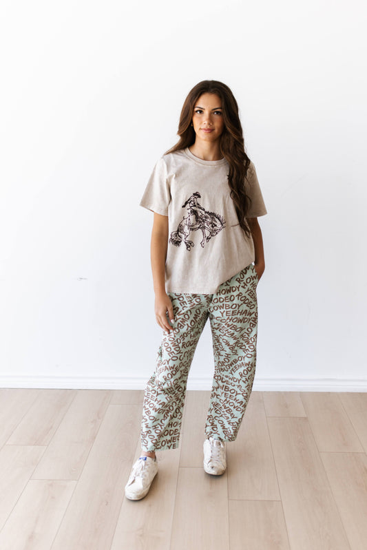 TH2107 MINT /BROWN HOWDY JEAN ( 7 PIECE)