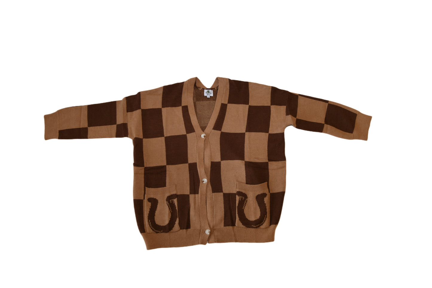 TH2977 BROWN CHECK HORSESHOE(1 Piece)