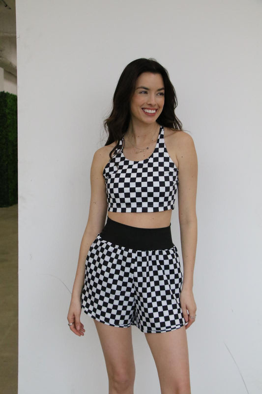 DC9 BLACK CHECK CRISSCROSS ACTIVE BRA(7 Piece)