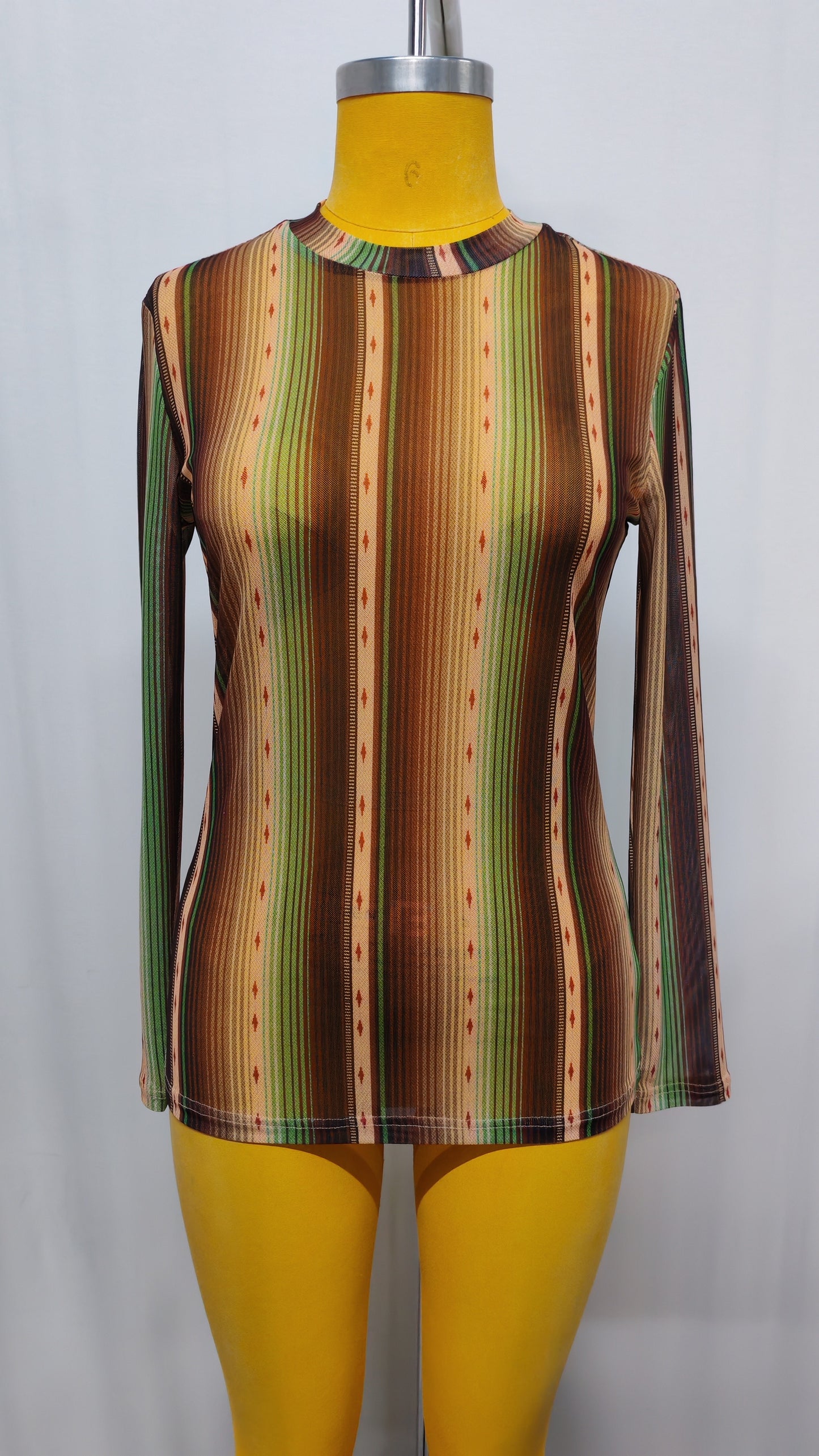 TH1221 S238 GREEN SERAPE MESH TOP (1 Piece)