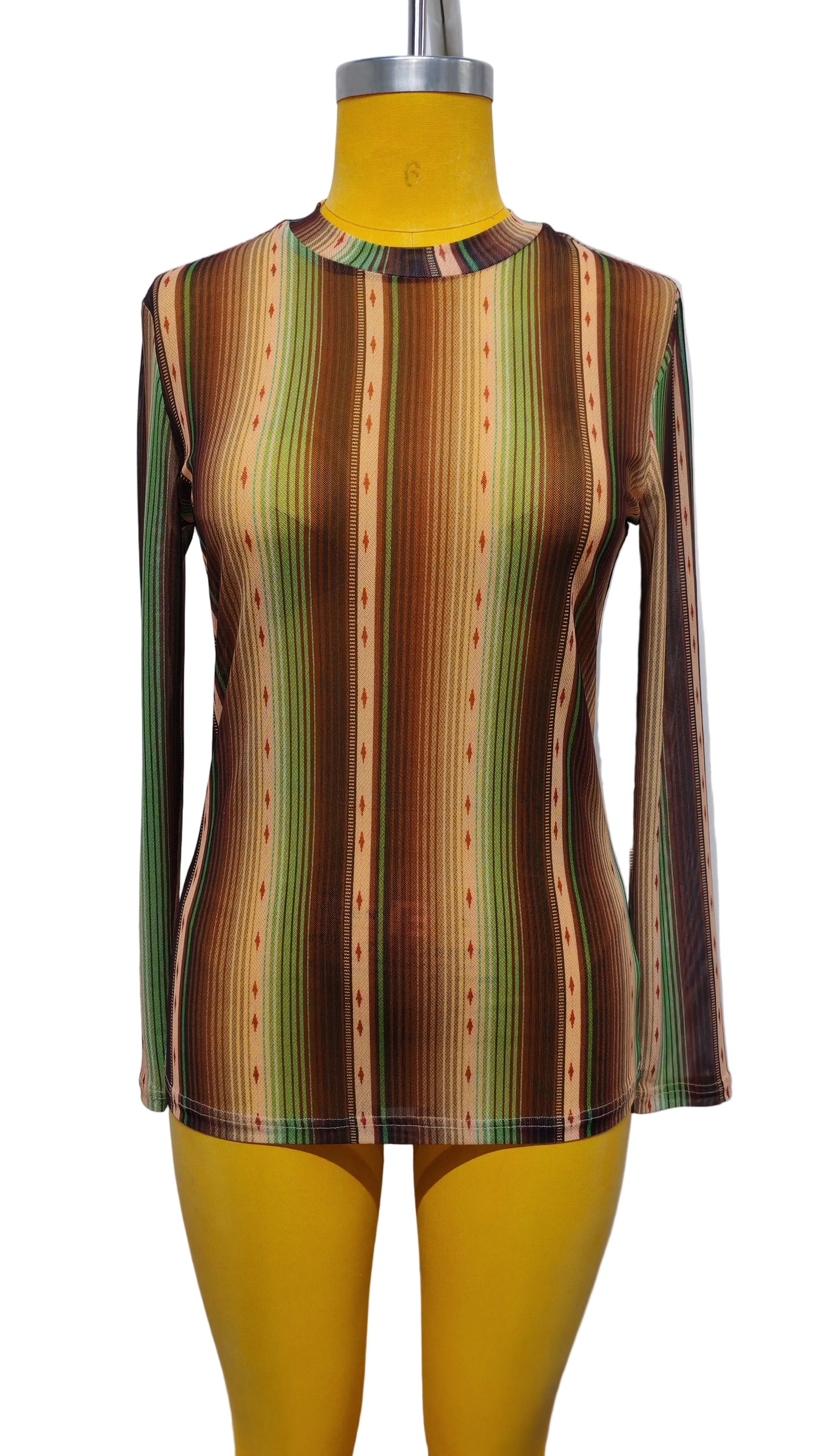 TH1221 S238 GREEN SERAPE MESH TOP (1 Piece)