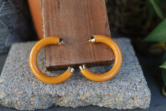 7762 H206 MUSTARD 60MM ACRYLIC HOOP ER