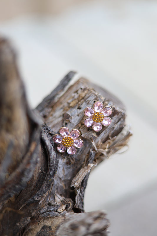 3216 H212 CRYSTAL FLOWER STUD ER