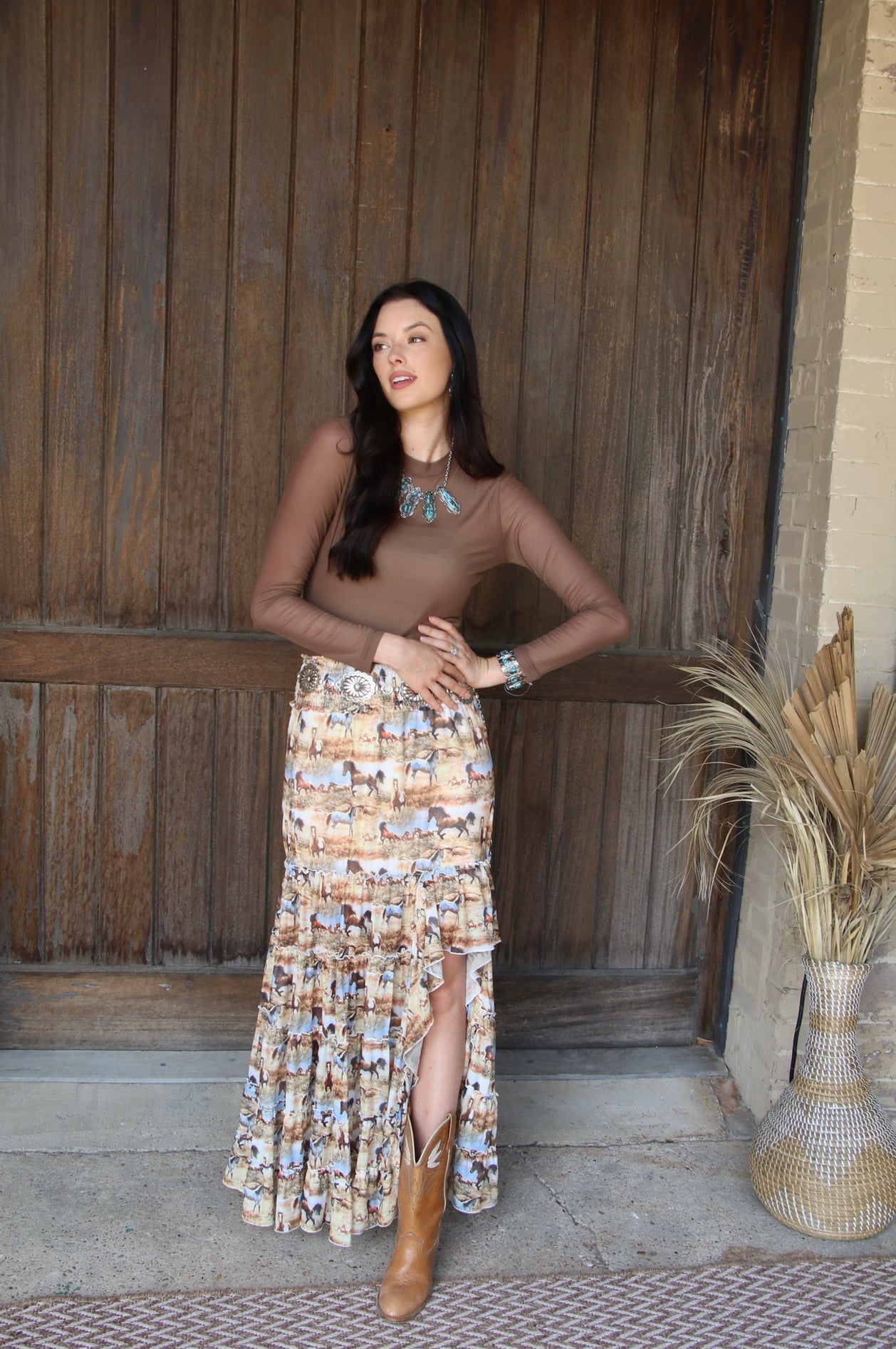 TH1400 S170 WILD HORSE MESH RUFFLE SKIRT (1 Piece)