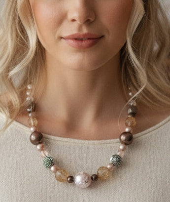 25267 N70 BROWN MULTI BEAD NL