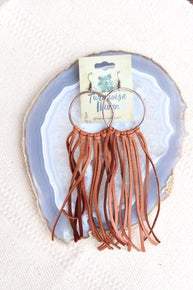 6211 LEATHER FRINGE EARRINGS