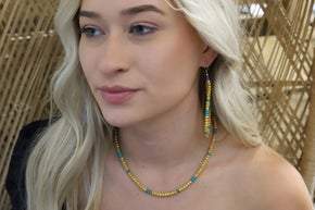 621500 N26 R1 MUS CRYSTAL TURQ CHOKER NECKALCE