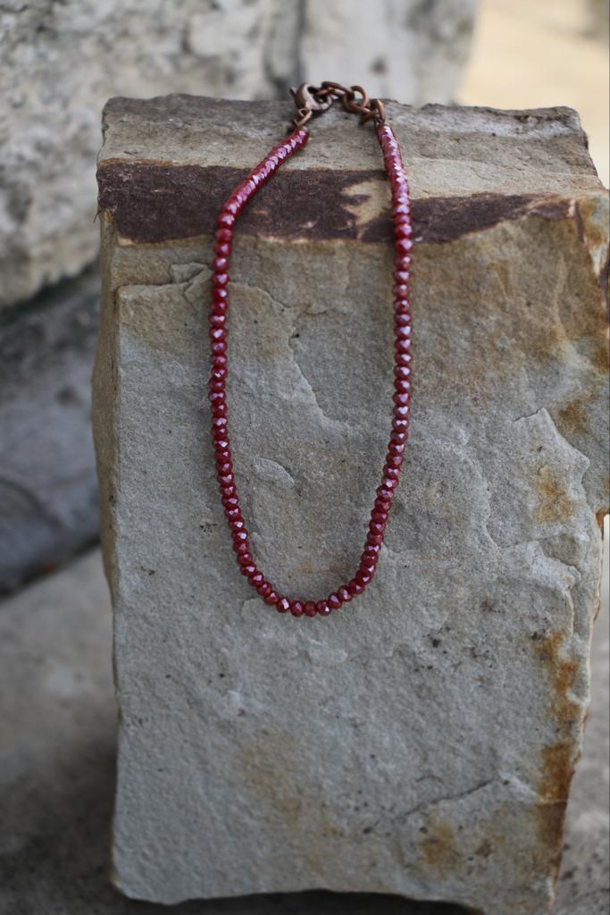 101840C N64 Ruby 1S 2mm 14” Crystal Choker