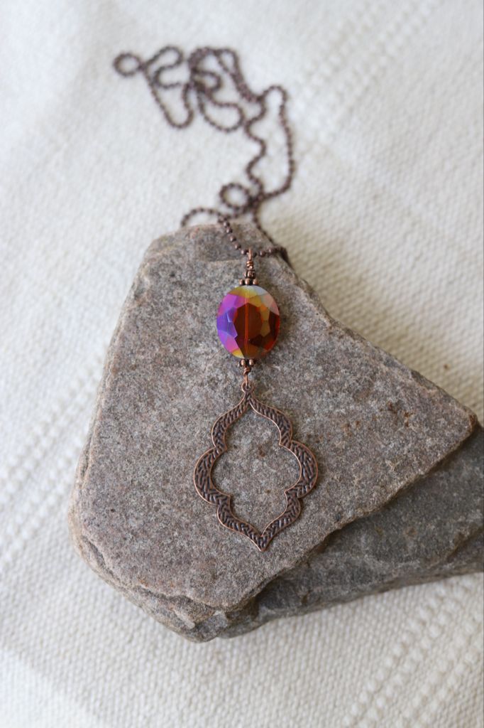 31876 R2-18 COPPER & CRYSTAL DROP NL