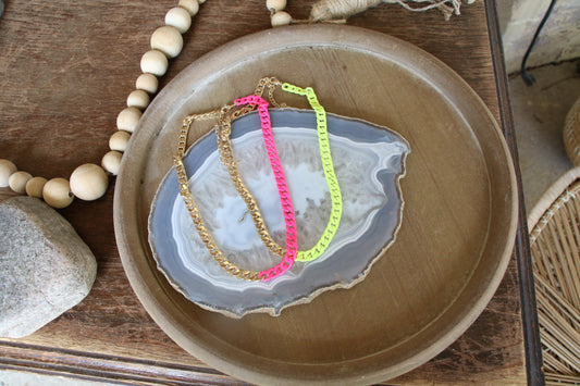 279 R2-84 NEON YELLOW MIXED CHAIN NL