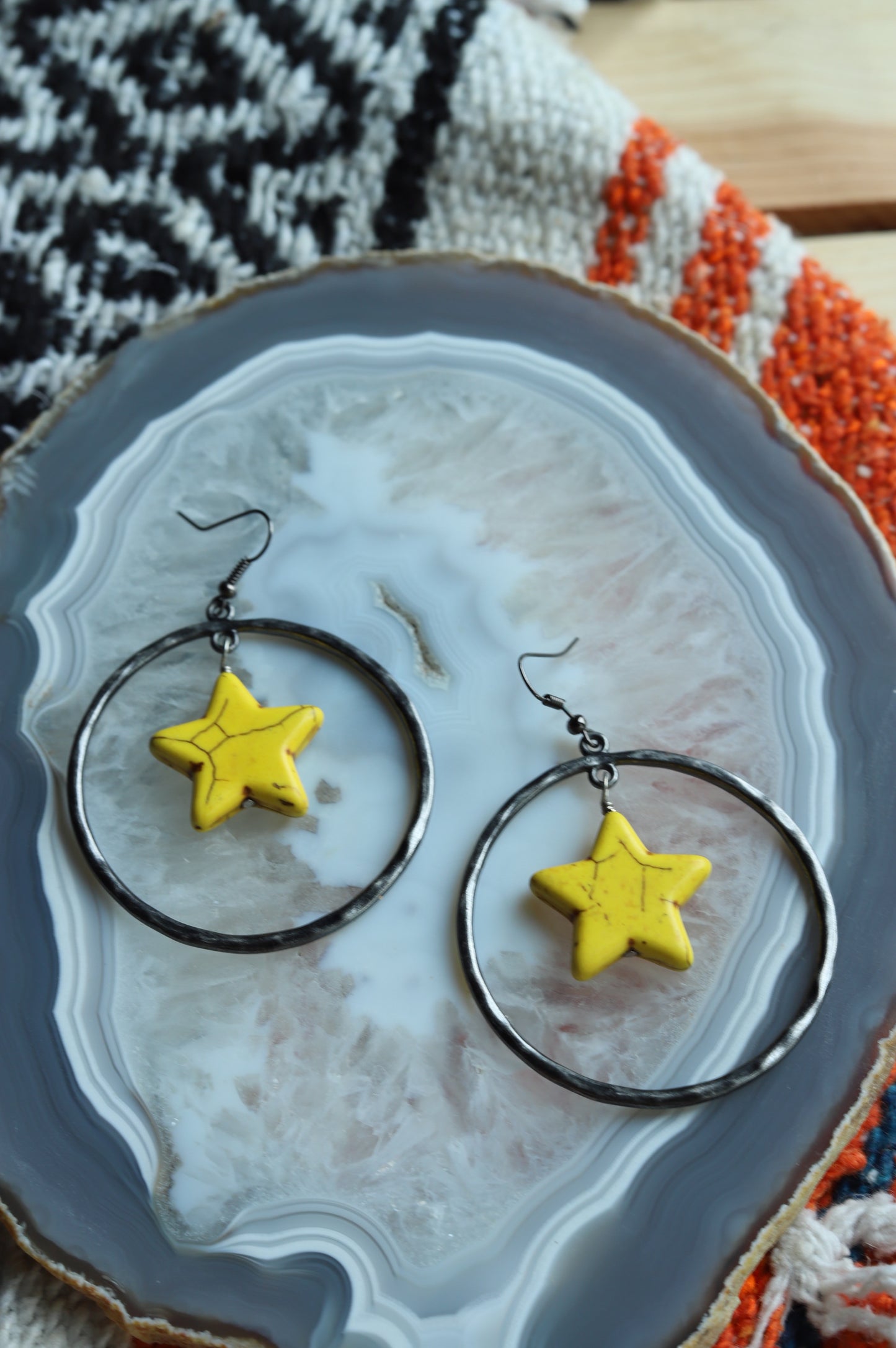 5203 R1-36 Yellow AS Star Earring