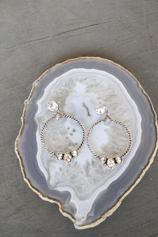 1787 T150 ROPED HOOP ER WITH CRYSTAL DETAIL