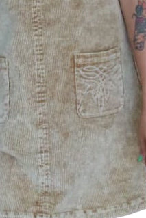 TH1407 TAN CORDUROY SHIFT DRESS (7 Piece)