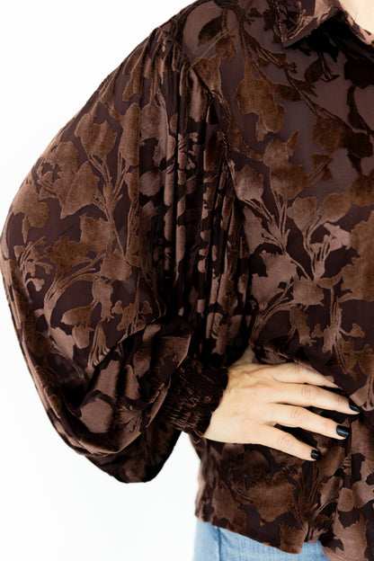 TH23 S220  CHOCALATE VELVET TOP (1 Piece)