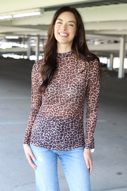 TH1221 S364 DARK CHEETAH  MESH TOP (1 Piece)