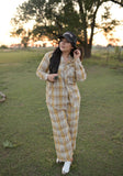 RTS MUSTARD PLAID SET(TOP/BOTTOM)  2-2-2-1 (7)