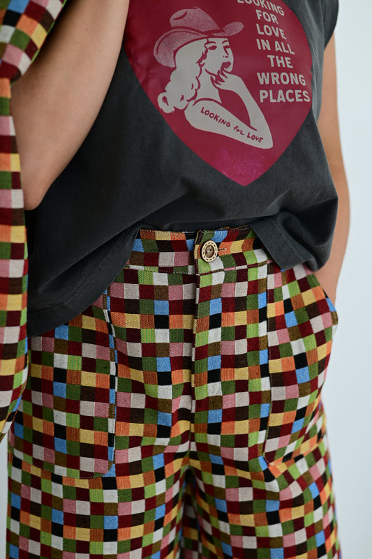 TH56 MULTI CHECK WEAVE PANT (8 Piece)